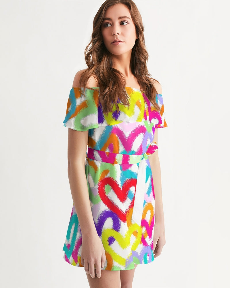 Heartful Women's Off-Shoulder Dress - IAKAM
