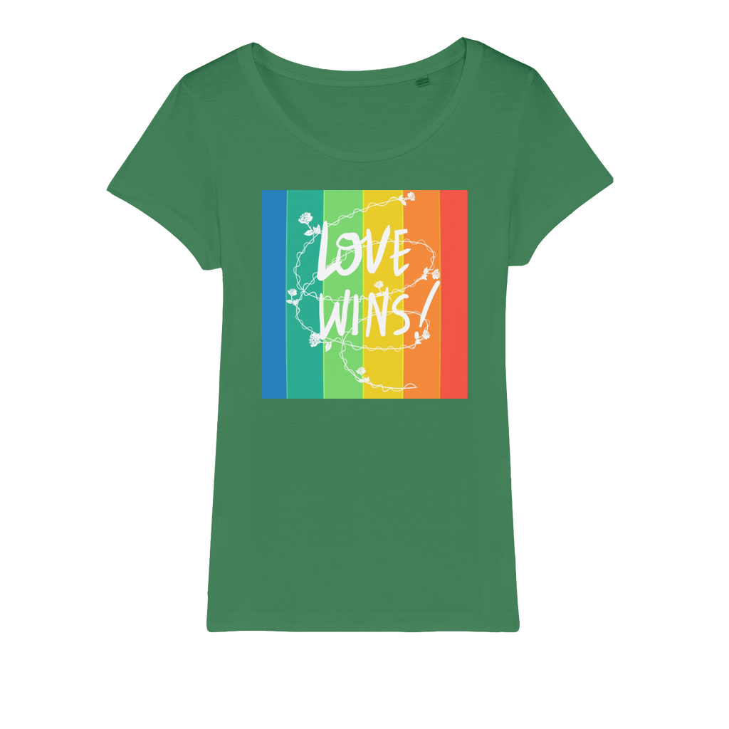 Love Wins Organic Jersey Womens T-Shirt - IAKAM