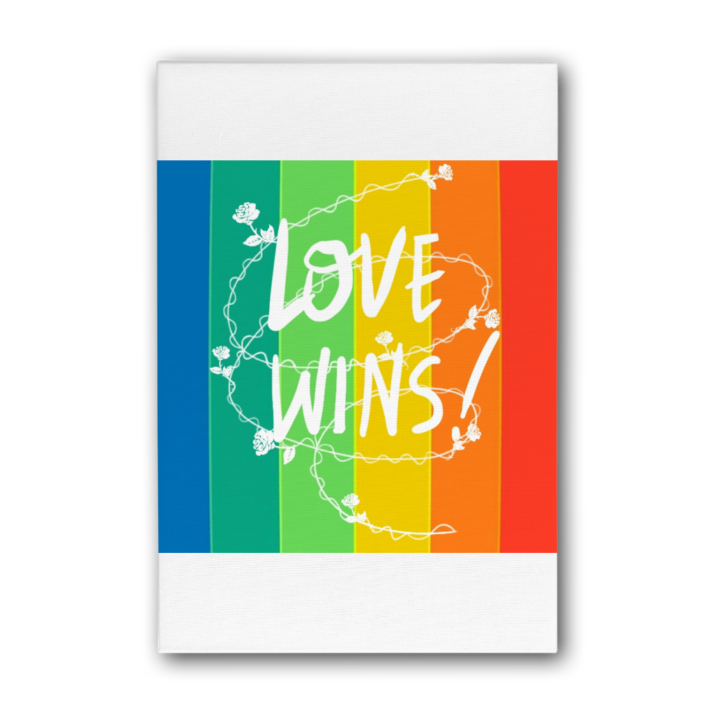 Love Wins Premium Stretched Canvas - IAKAM