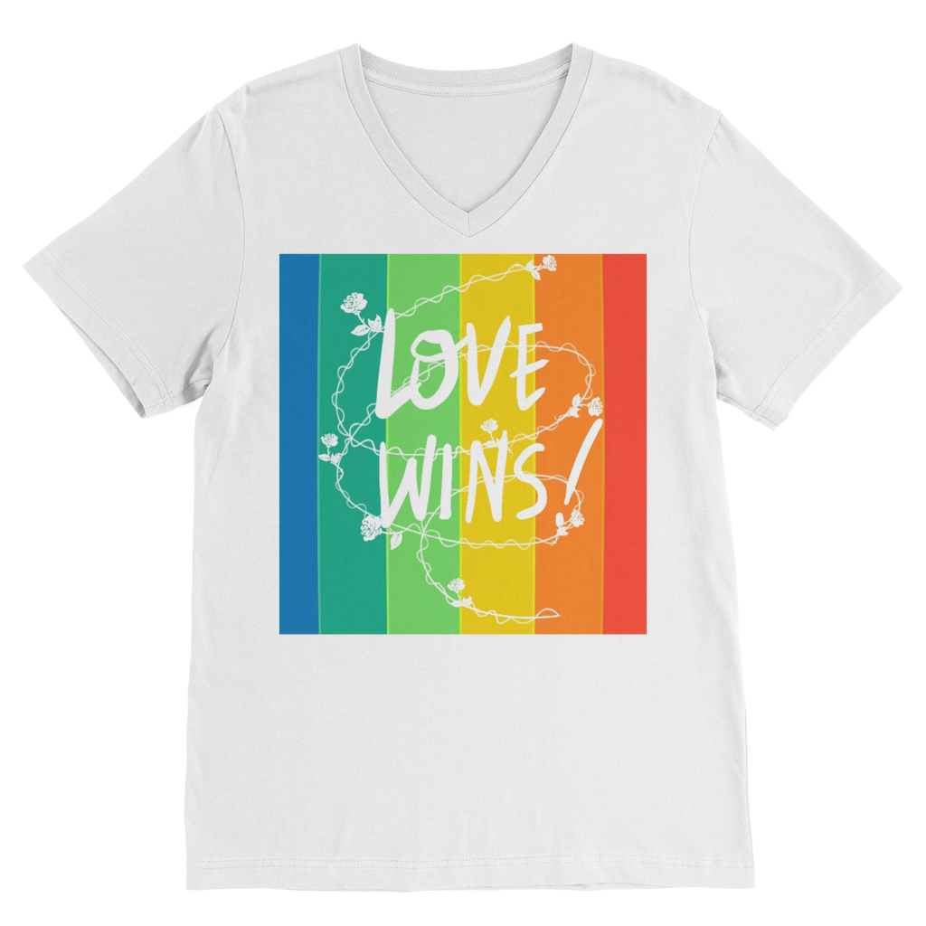 Love Wins Premium V-Neck T-Shirt - IAKAM