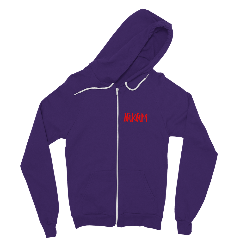 IAKAM Red Classic Adult Zip Hoodie - IAKAM