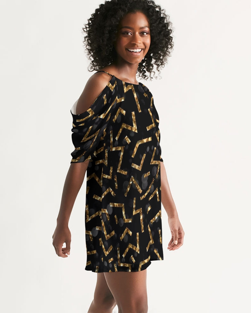 Pixie Night Women's Open Shoulder A-Line Dress - IAKAM