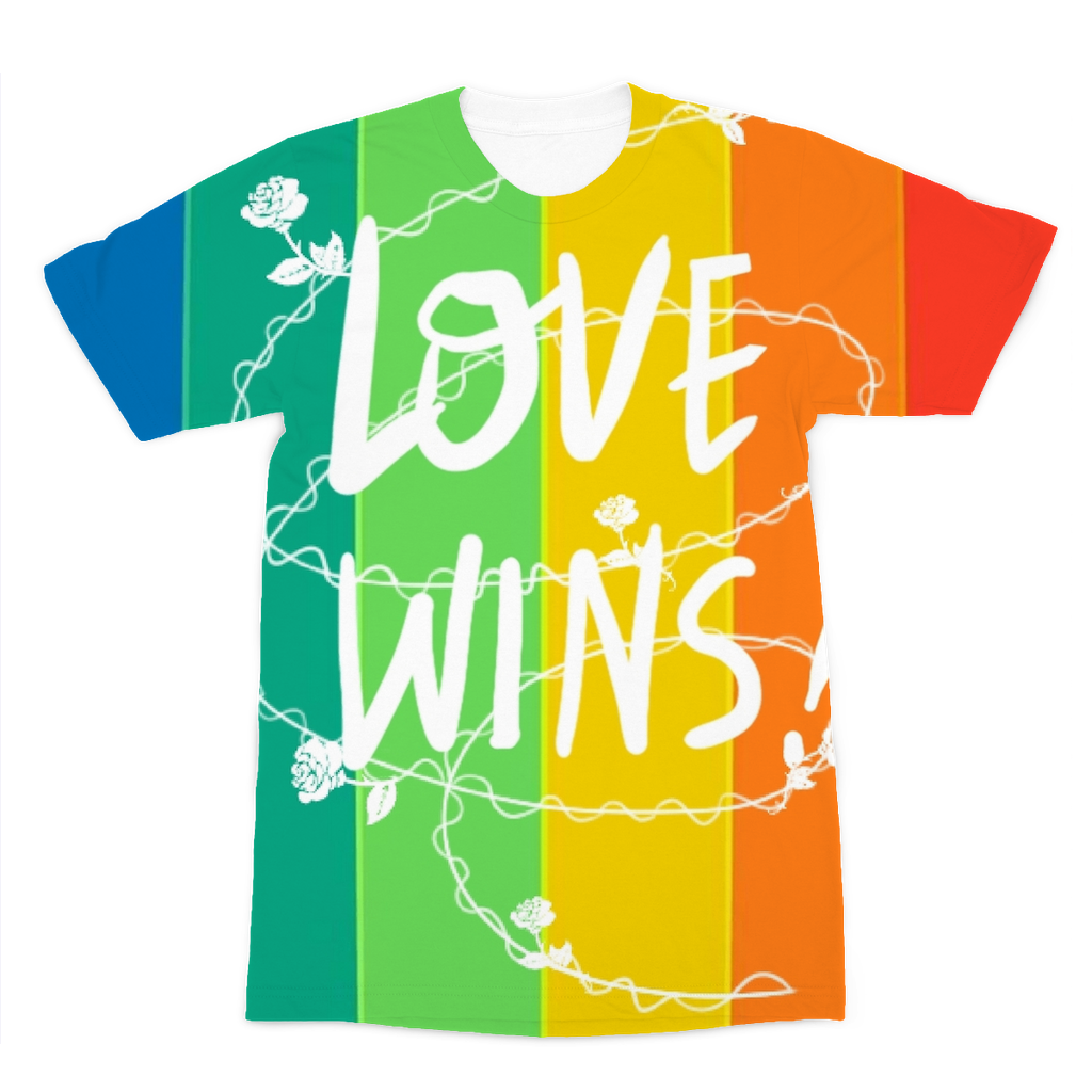 Love Wins Premium Sublimation Adult T-Shirt - IAKAM
