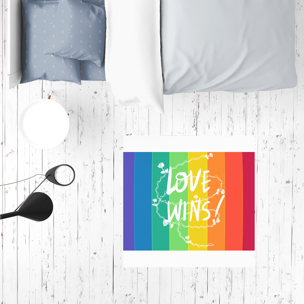 Love Wins Sublimation Mat / Carpet / Rug / Play Mat / Pet Feeding Mat - IAKAM