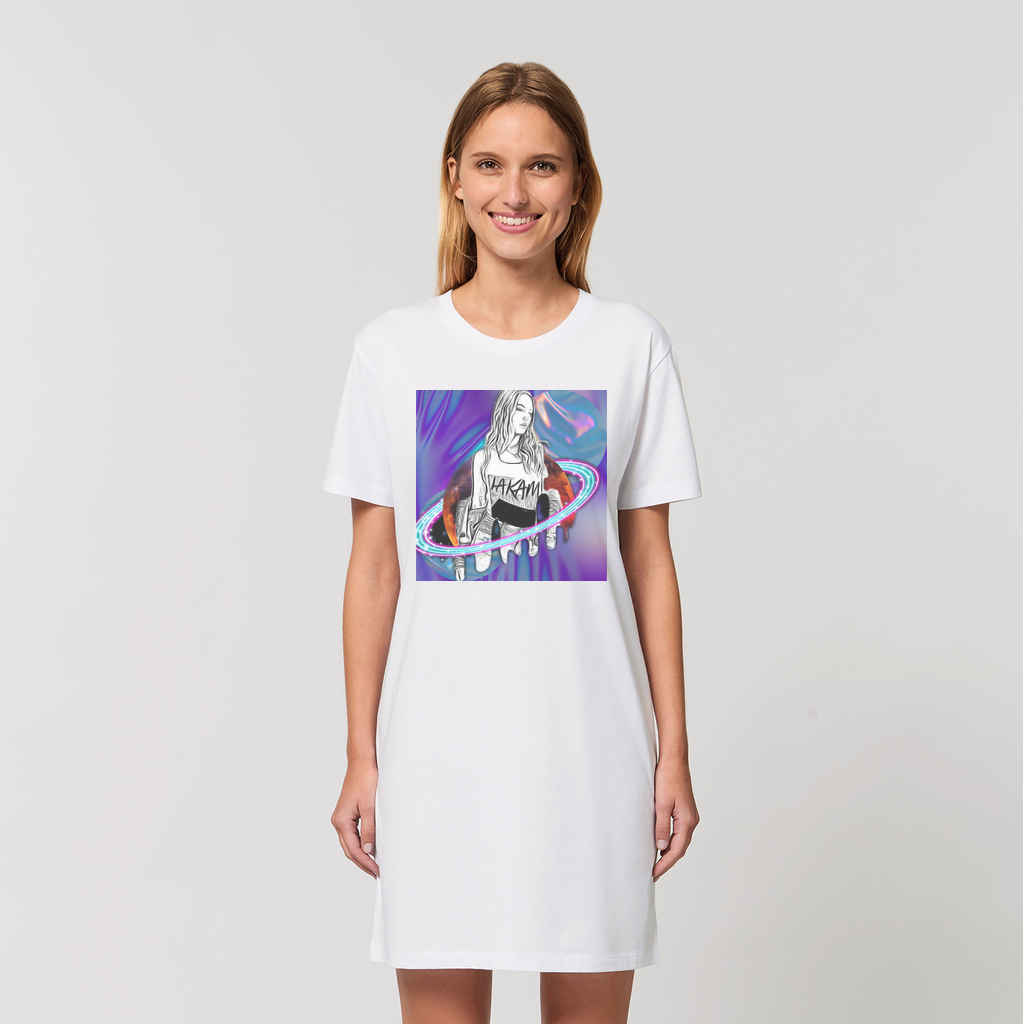 Outerspace3 Organic T-Shirt Dress - IAKAM
