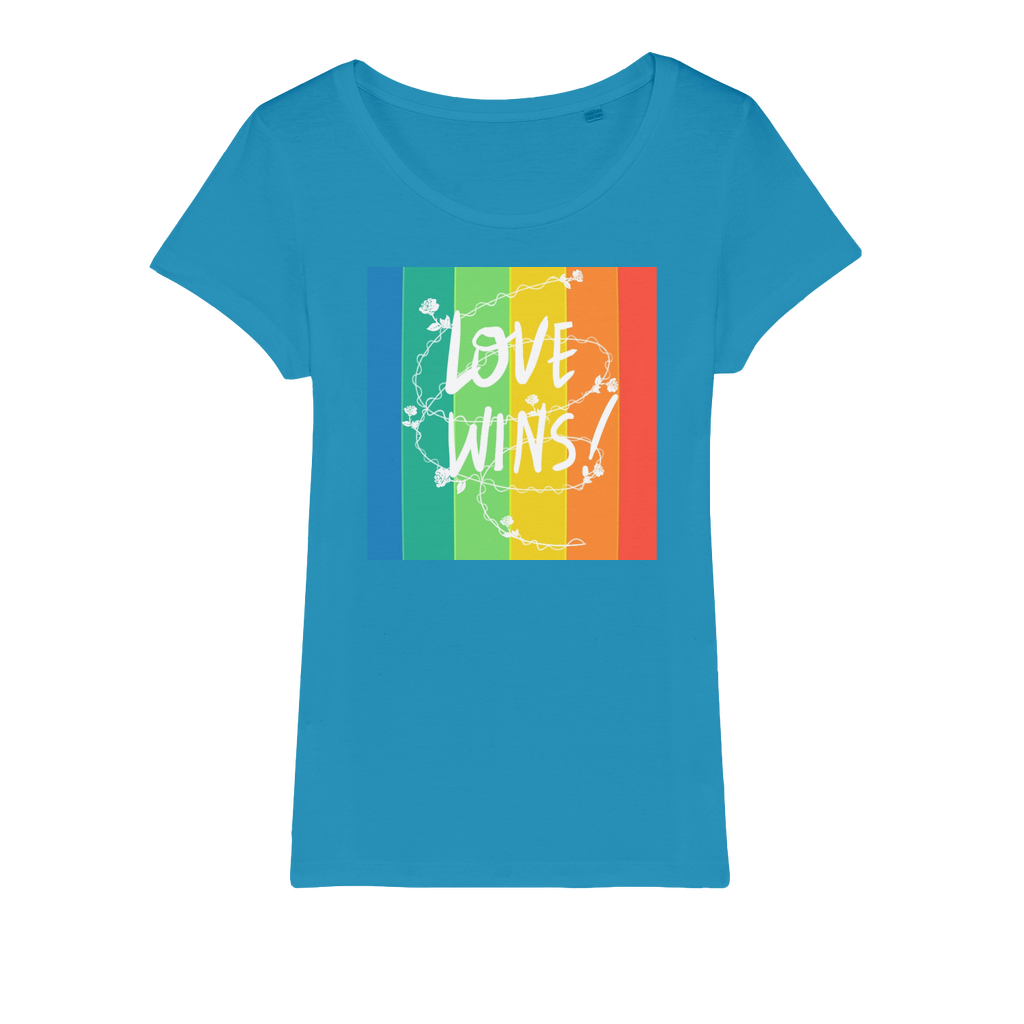 Love Wins Organic Jersey Womens T-Shirt - IAKAM