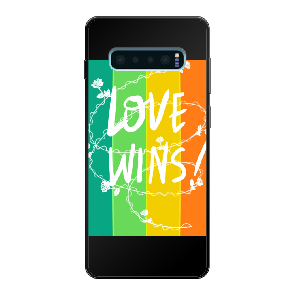 Love Wins Back Printed Black Soft Phone Case - IAKAM