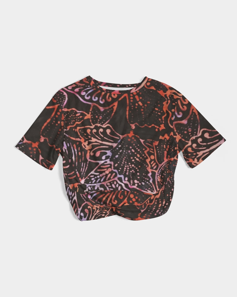 Lady Women's Twist-Front Cropped Tee - IAKAM