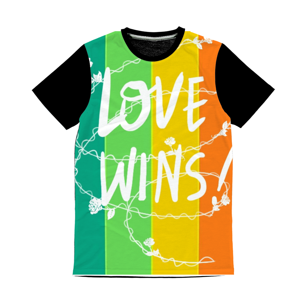 Love Wins Classic Sublimation Panel T-Shirt - IAKAM