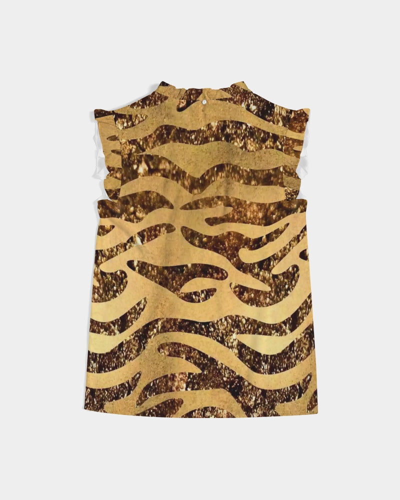 Golden Taz Women's Ruffle Sleeve Top - IAKAM