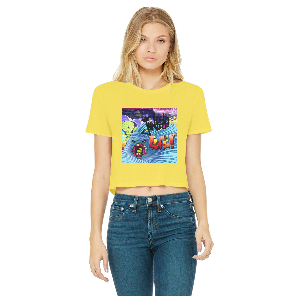 JUNGLE Classic Women's Cropped Raw Edge T-Shirt - IAKAM