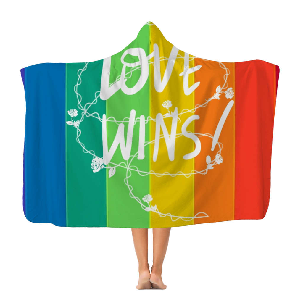 Love Wins Classic Adult Hooded Blanket - IAKAM