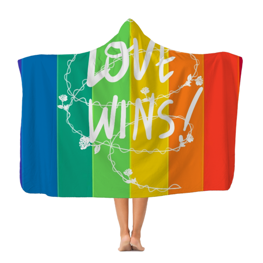 Love Wins Classic Adult Hooded Blanket - IAKAM