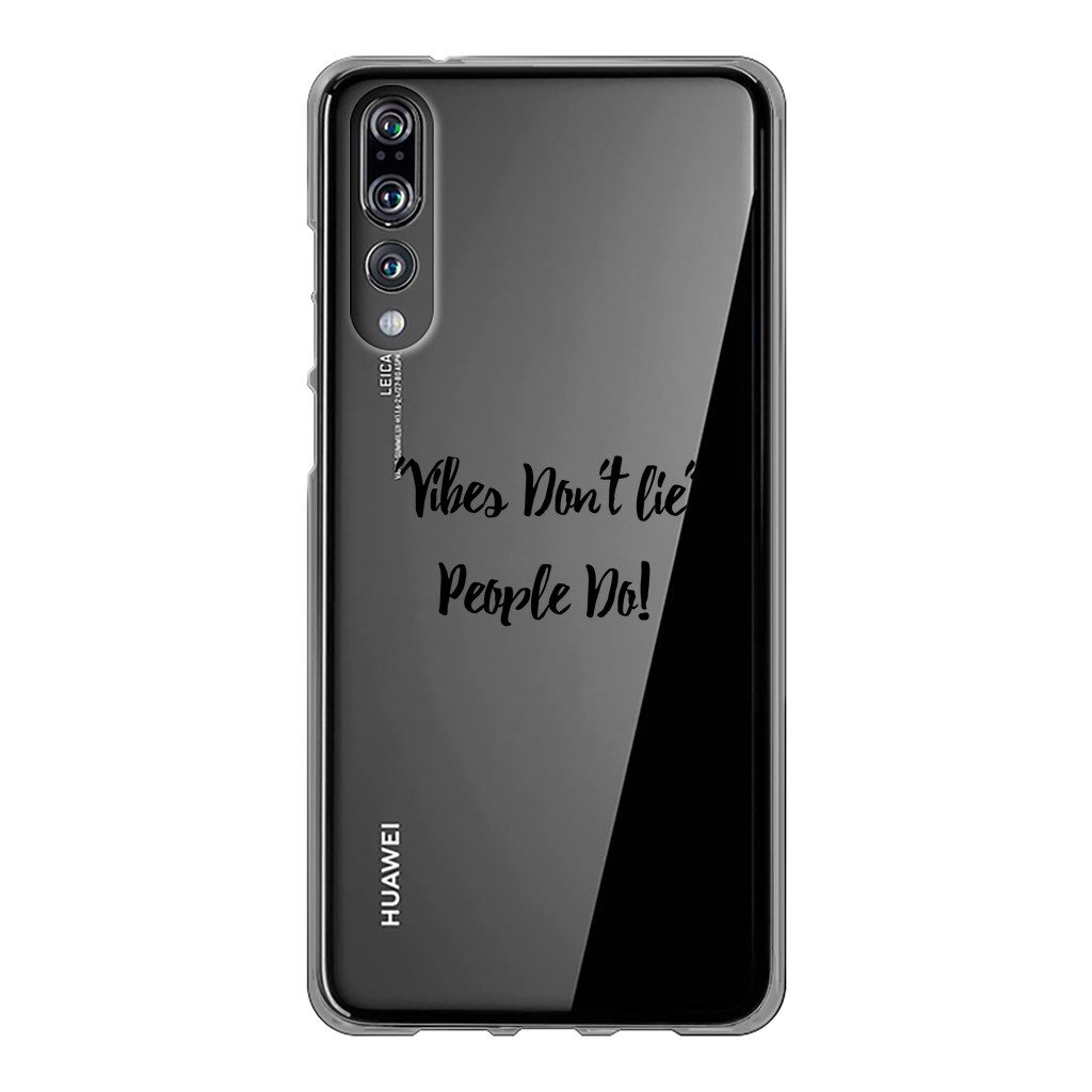 Vibes Don't Lie Back Printed Transparent Soft Phone Case - IAKAM