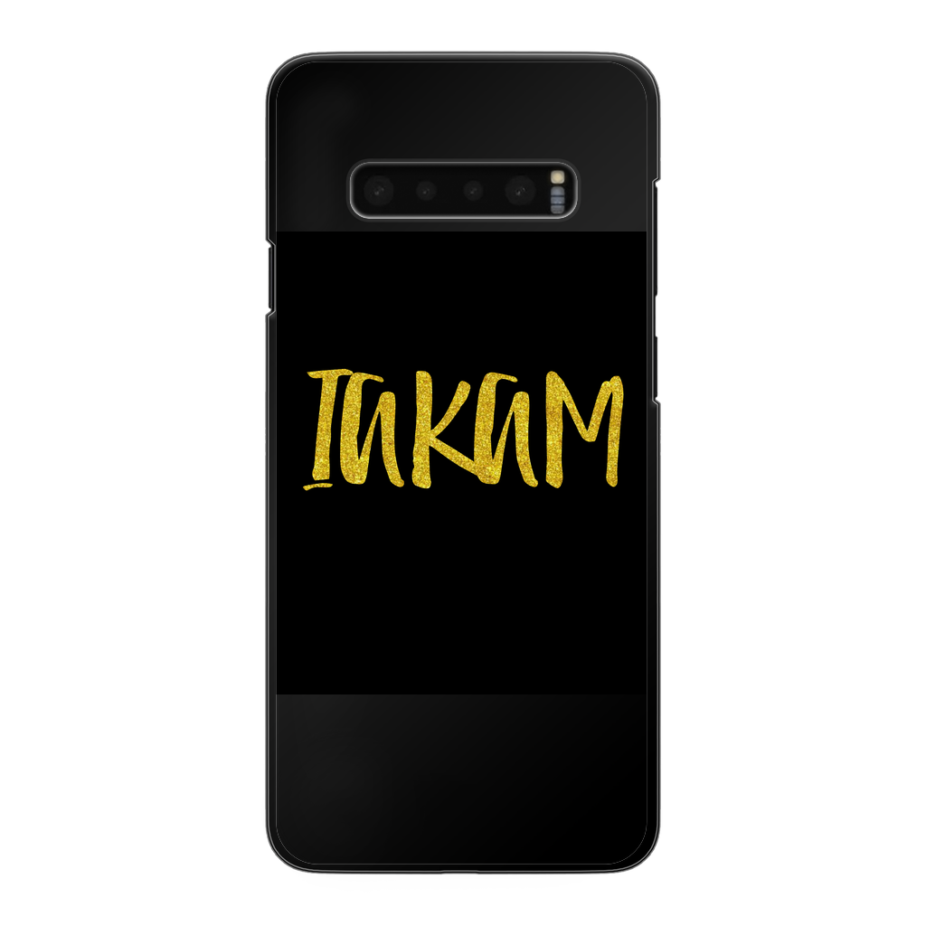 IAKAM GOLD Back Printed Black Hard Phone Case - IAKAM
