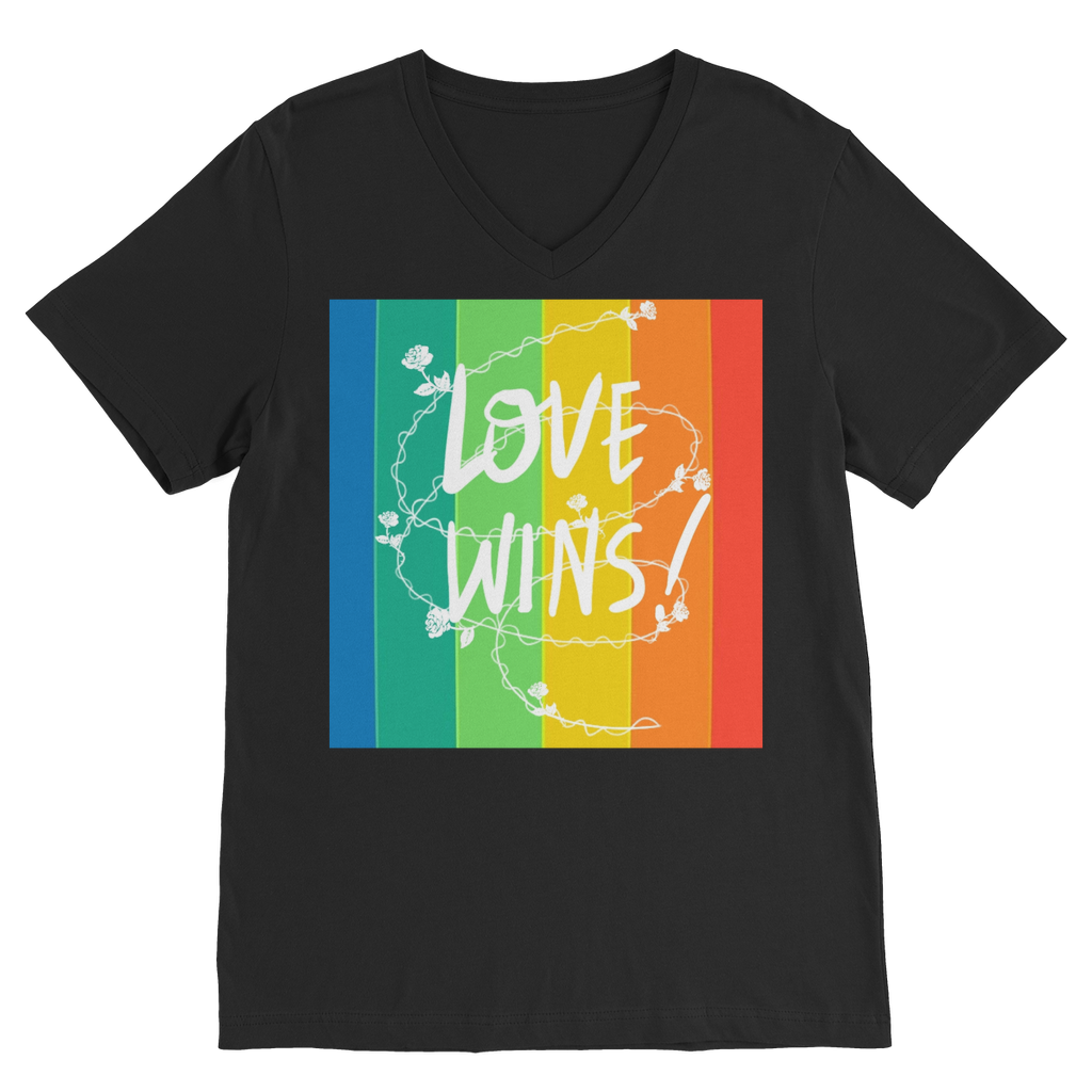 Love Wins Premium V-Neck T-Shirt - IAKAM
