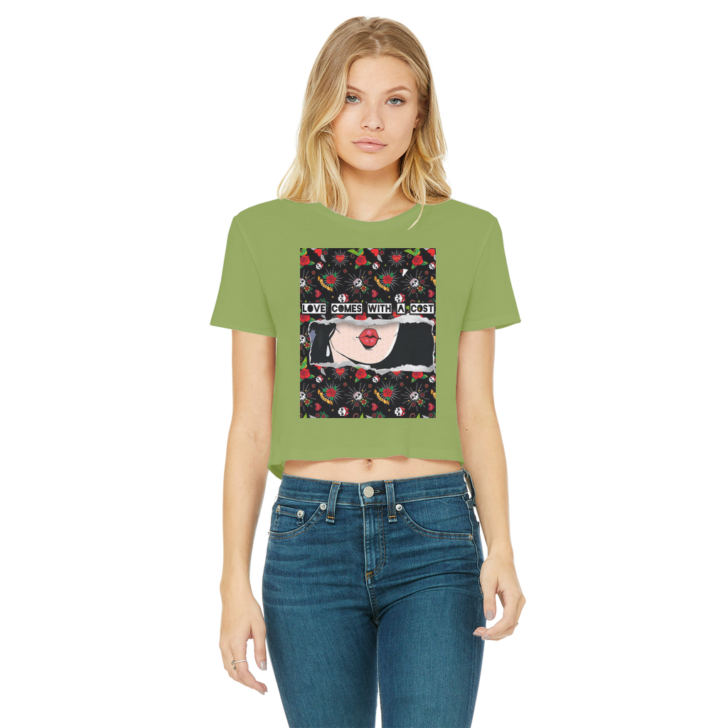 Love Cost Classic Women's Cropped Raw Edge T-Shirt - IAKAM