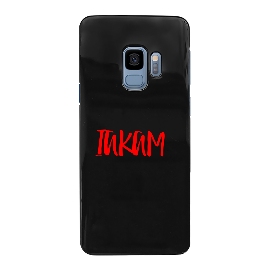 IAKAM Red Back Printed Black Hard Phone Case - IAKAM