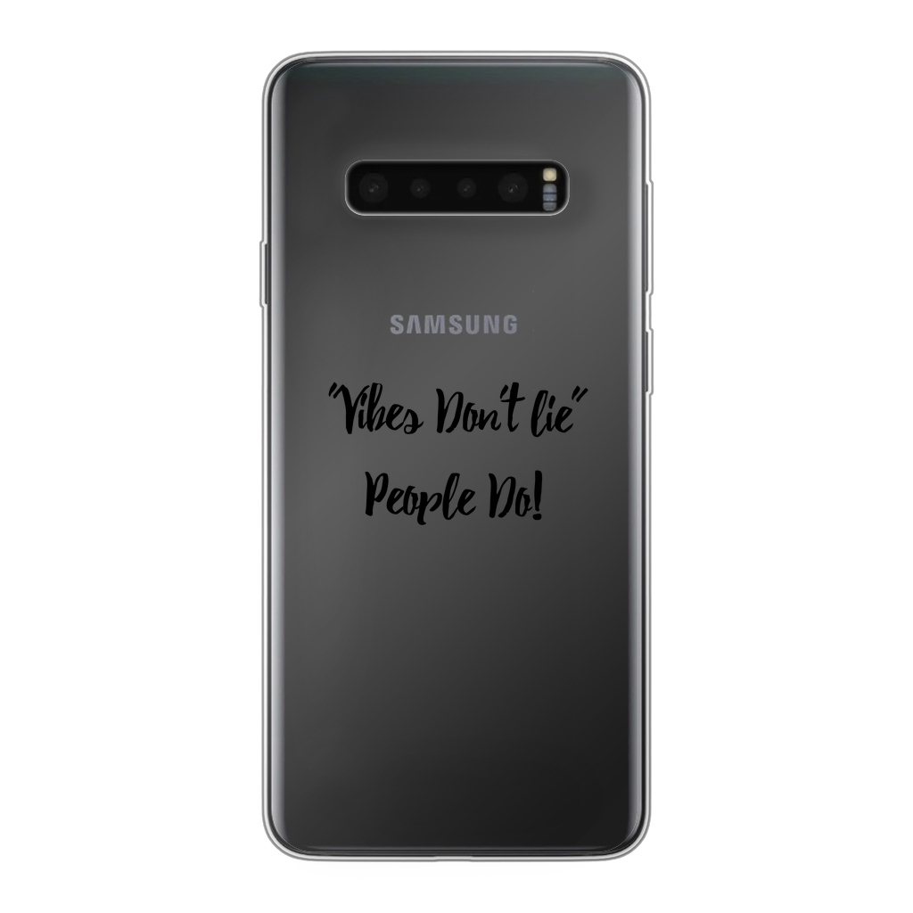 Vibes Don't Lie Back Printed Transparent Soft Phone Case - IAKAM