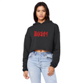 IAKAM Red Unisex Cropped Raw Edge Boyfriend Hoodie - IAKAM