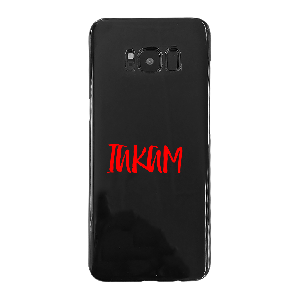 IAKAM Red Back Printed Black Soft Phone Case - IAKAM