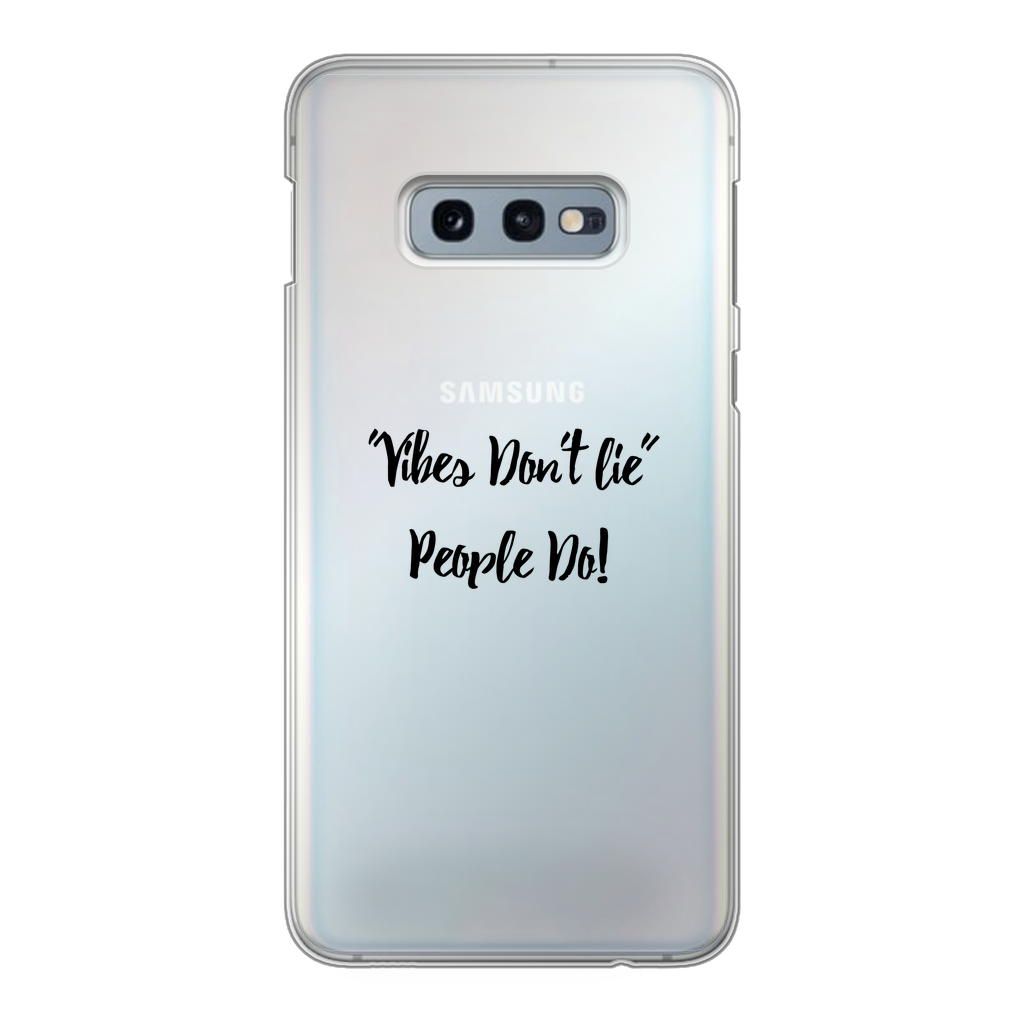Vibes Don't Lie Back Printed Transparent Hard Phone Case - IAKAM