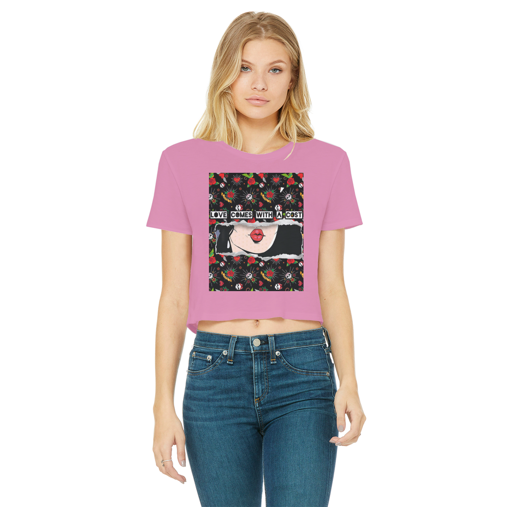 Love Cost Classic Women's Cropped Raw Edge T-Shirt - IAKAM