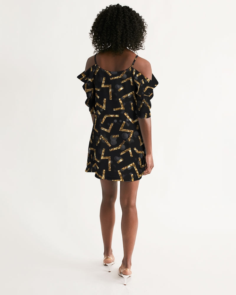 Pixie Night Women's Open Shoulder A-Line Dress - IAKAM