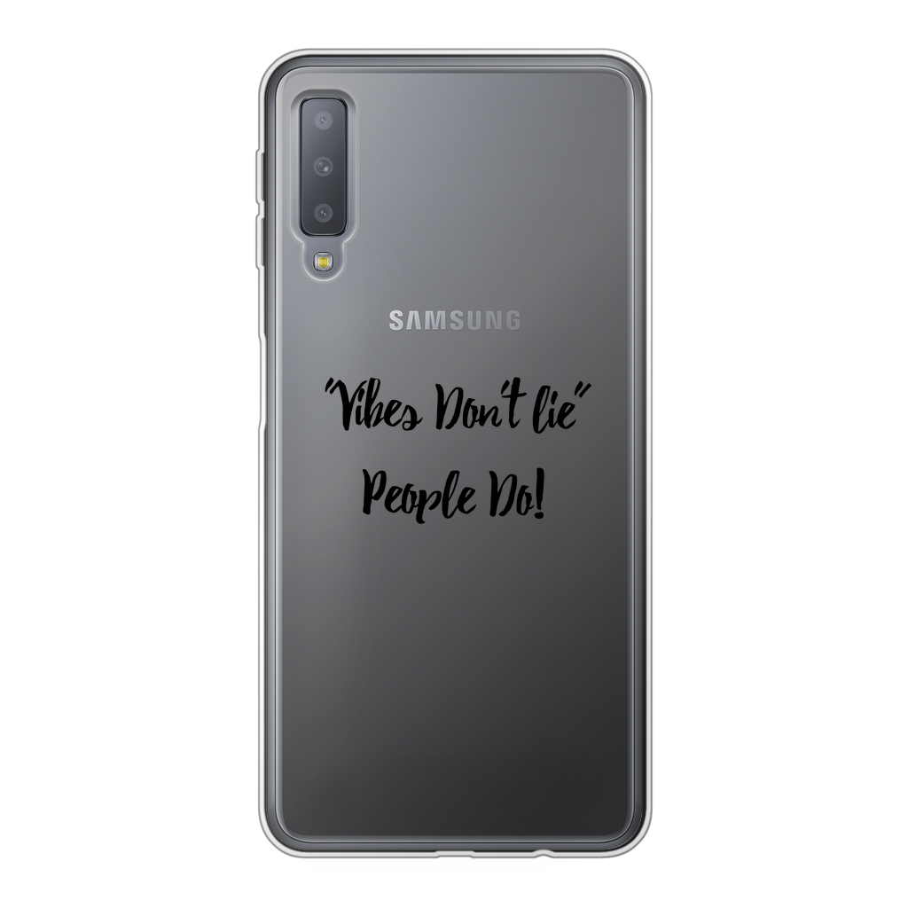 Vibes Don't Lie Back Printed Transparent Soft Phone Case - IAKAM