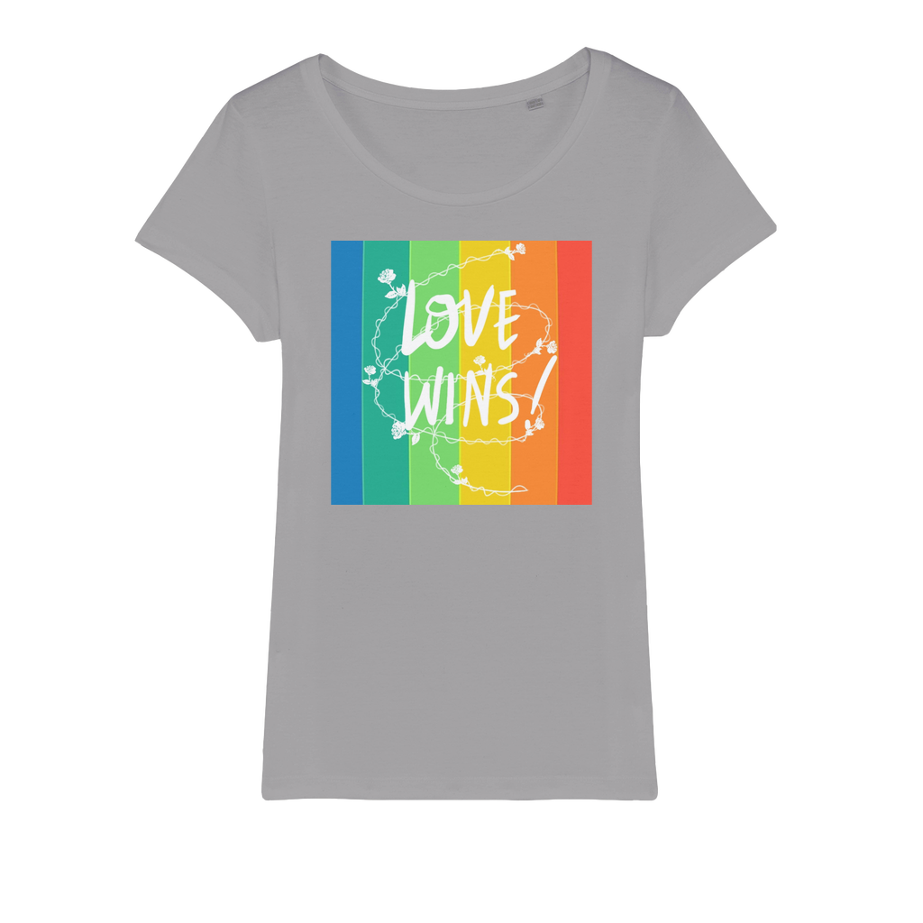 Love Wins Organic Jersey Womens T-Shirt - IAKAM