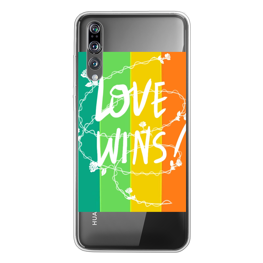 Love Wins Back Printed Transparent Soft Phone Case - IAKAM