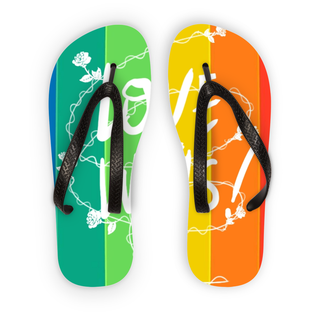 Love Wins Kids Heart Flip Flops - IAKAM