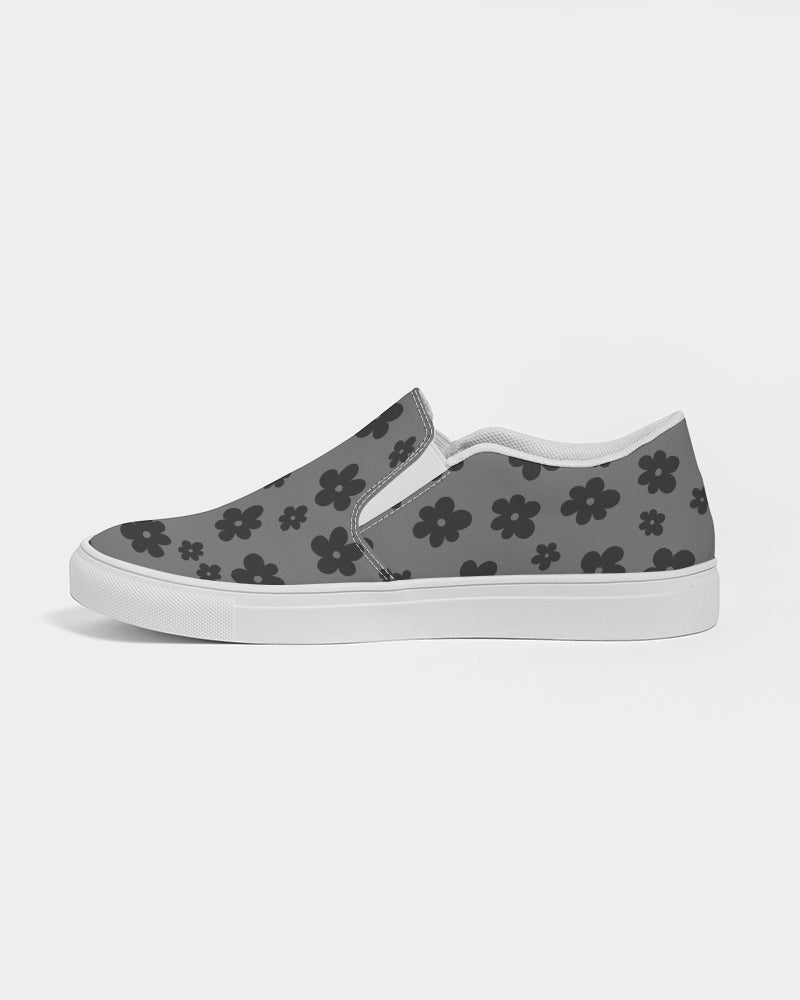 Flower Pattern Women's Slip-On Canvas Shoe - IAKAM