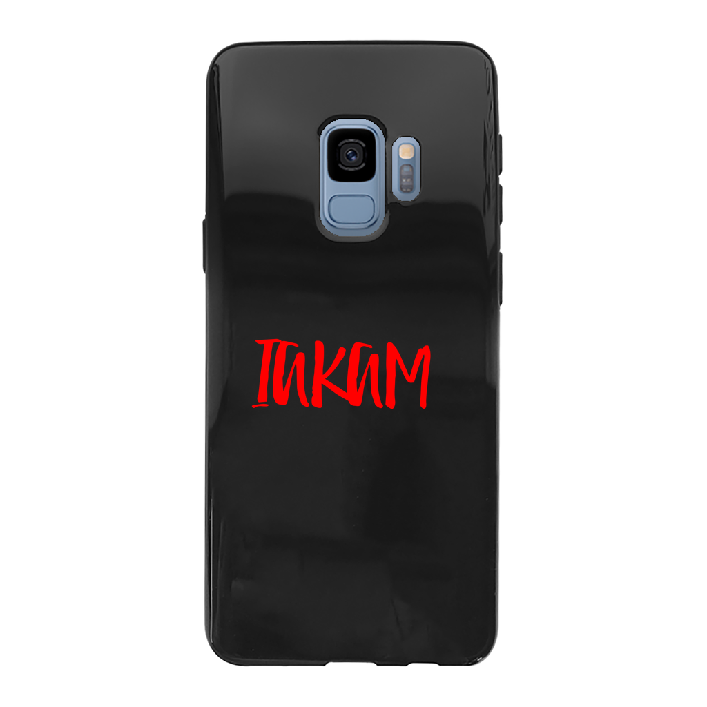 IAKAM Red Back Printed Black Soft Phone Case - IAKAM