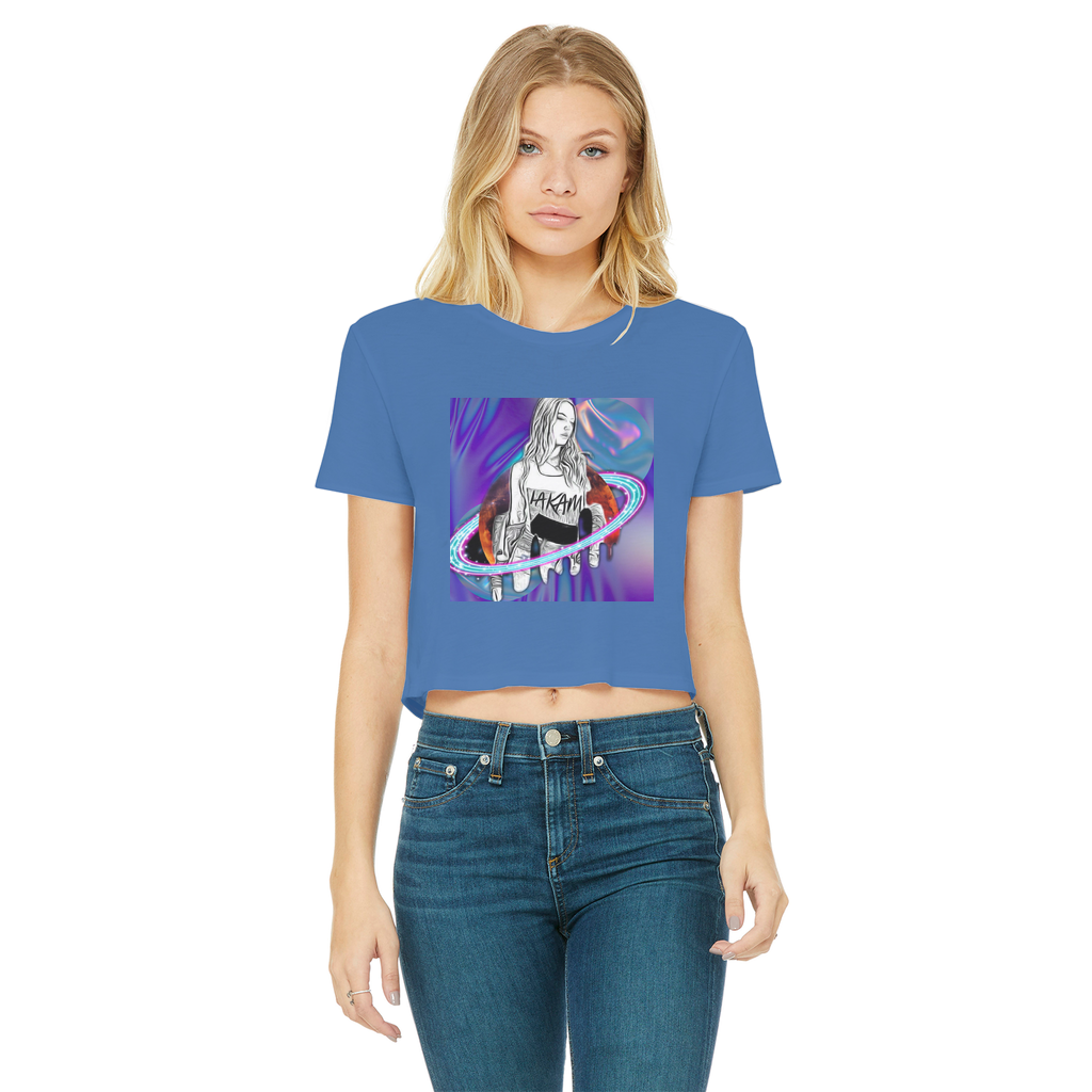 Outerspace 3 Classic Women's Cropped T-Shirt - IAKAM