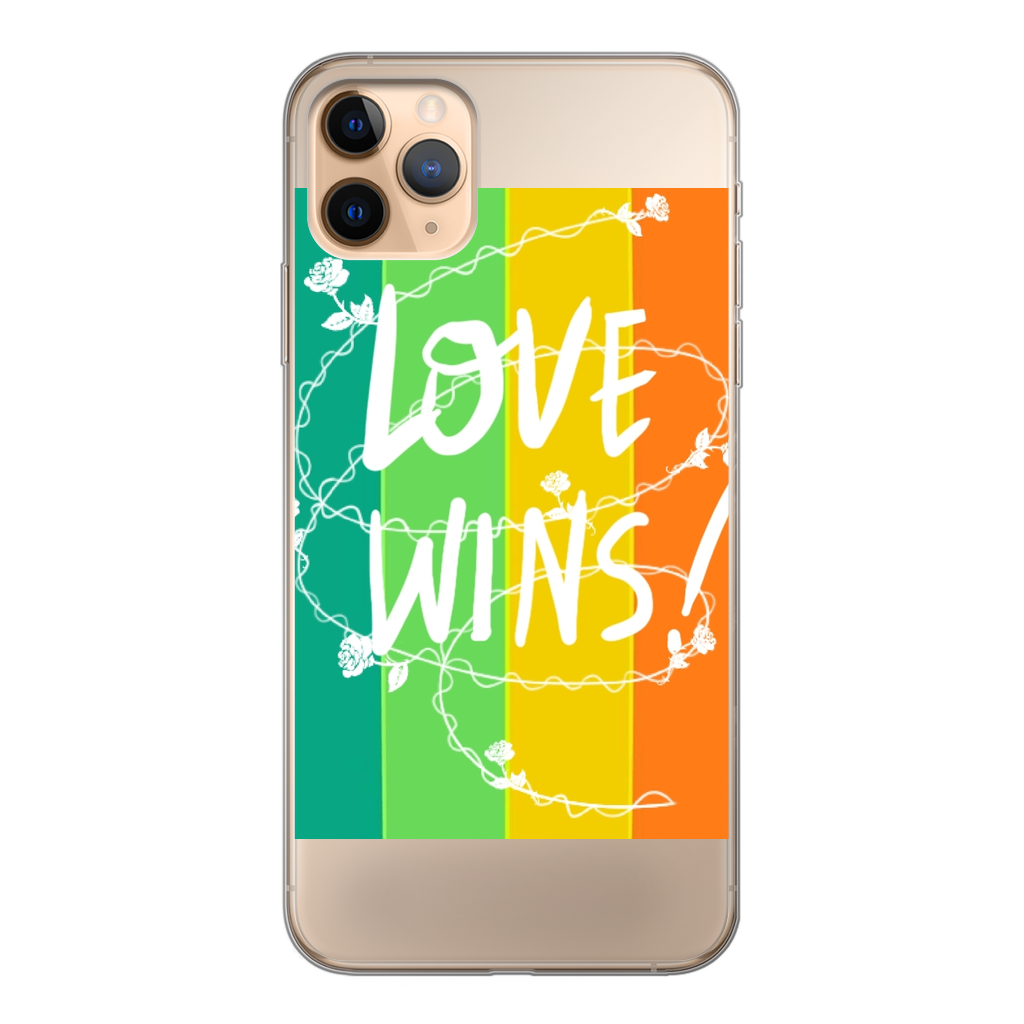 Love Wins Back Printed Transparent Soft Phone Case - IAKAM