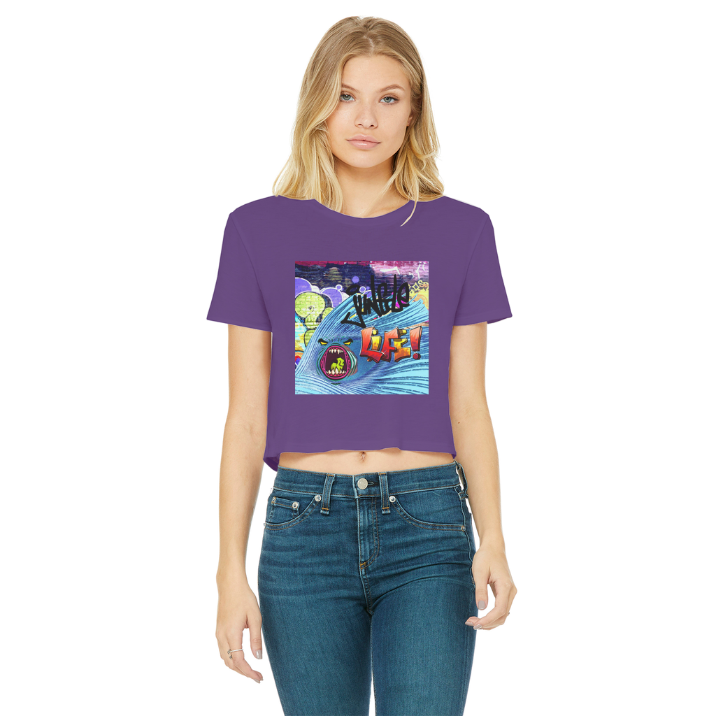 JUNGLE Classic Women's Cropped Raw Edge T-Shirt - IAKAM