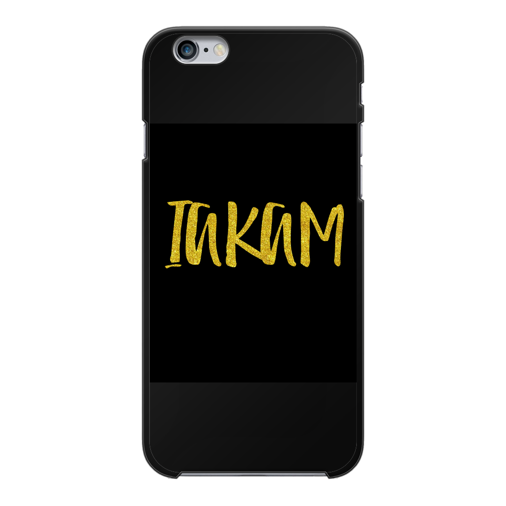 IAKAM GOLD Back Printed Black Hard Phone Case - IAKAM
