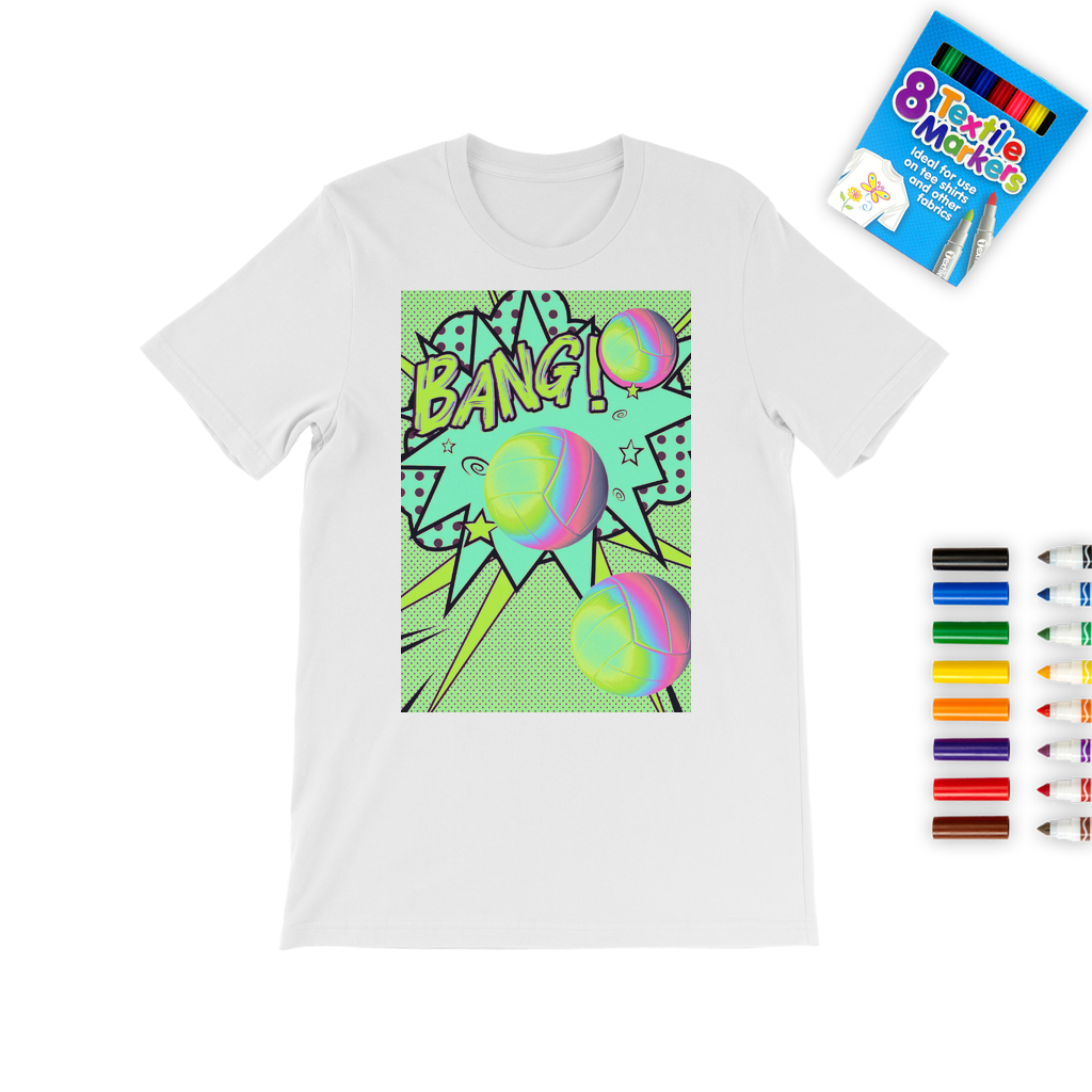 Volley Ball Colouring T-Shirt - IAKAM