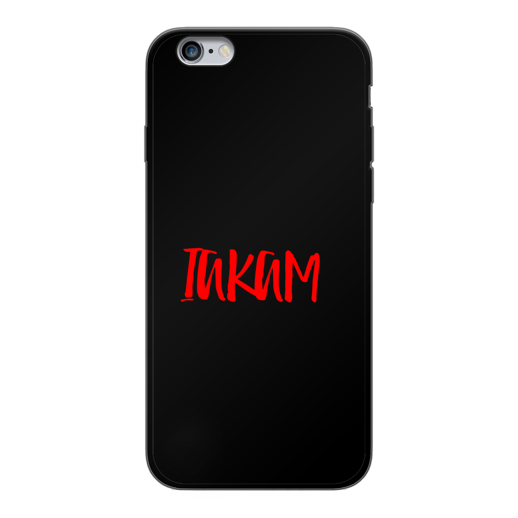 IAKAM Red Back Printed Black Soft Phone Case - IAKAM