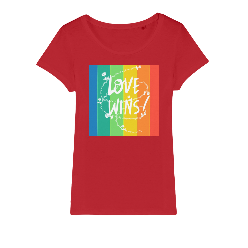 Love Wins Organic Jersey Womens T-Shirt - IAKAM