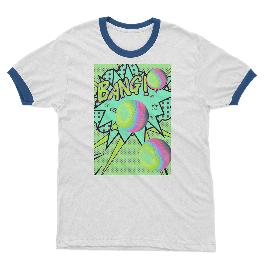 Volley Ball Adult Ringer T-Shirt - IAKAM