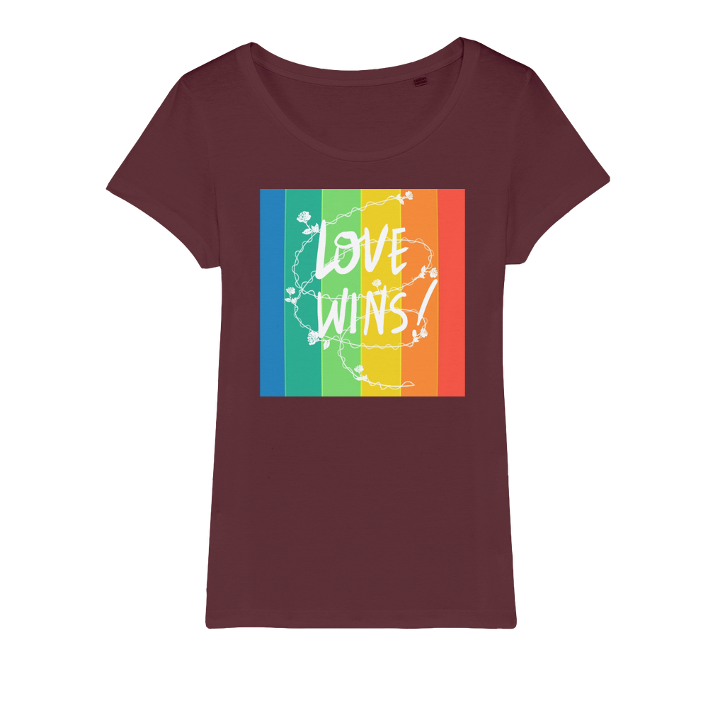 Love Wins Organic Jersey Womens T-Shirt - IAKAM