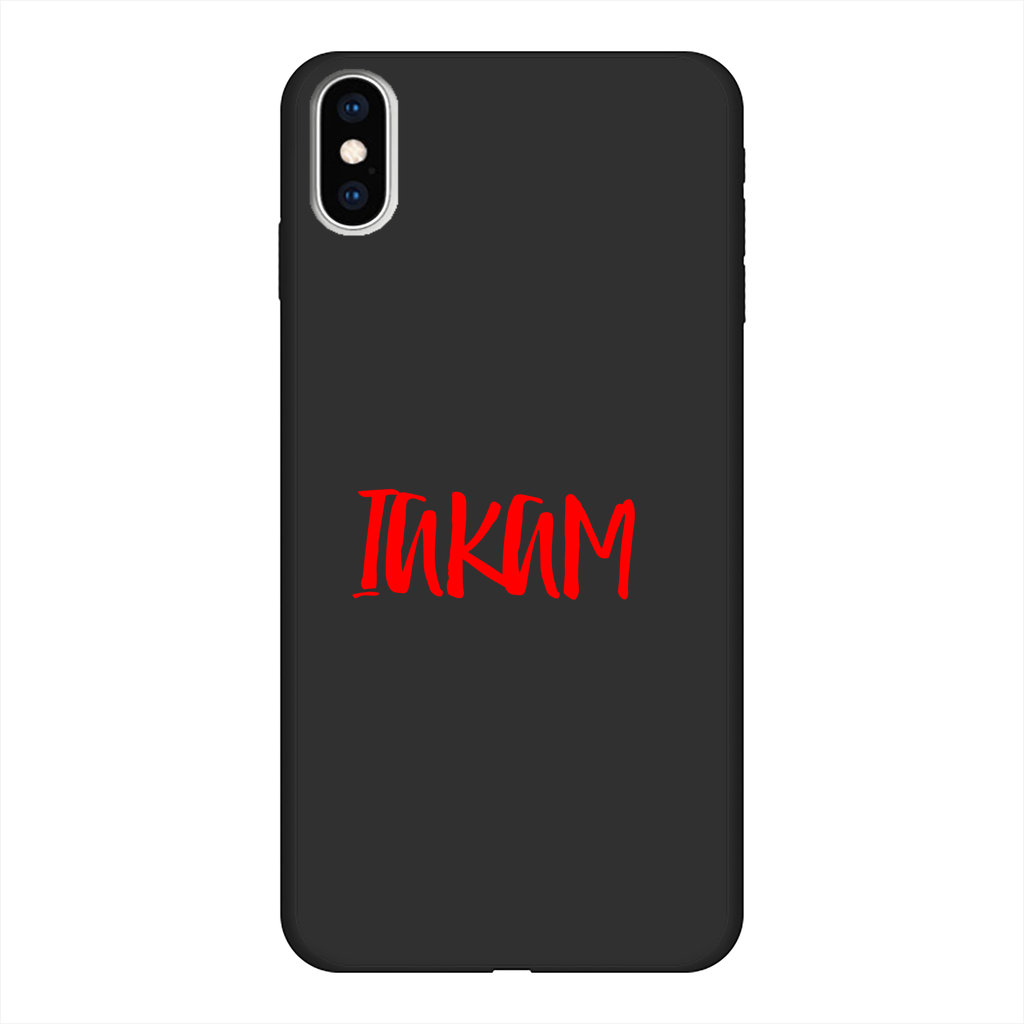 IAKAM Red Back Printed Black Soft Phone Case - IAKAM