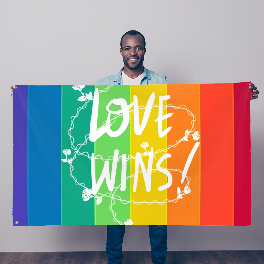 Love Wins Sublimation Flag - IAKAM
