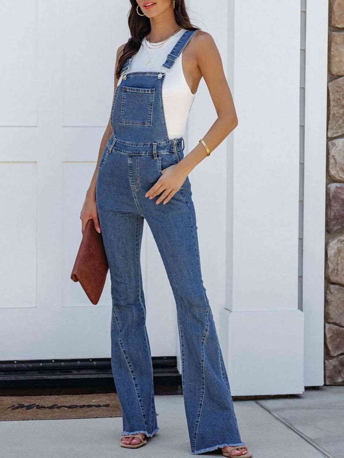 Raw Hem Denim Overall (no stretch) - IAKAM