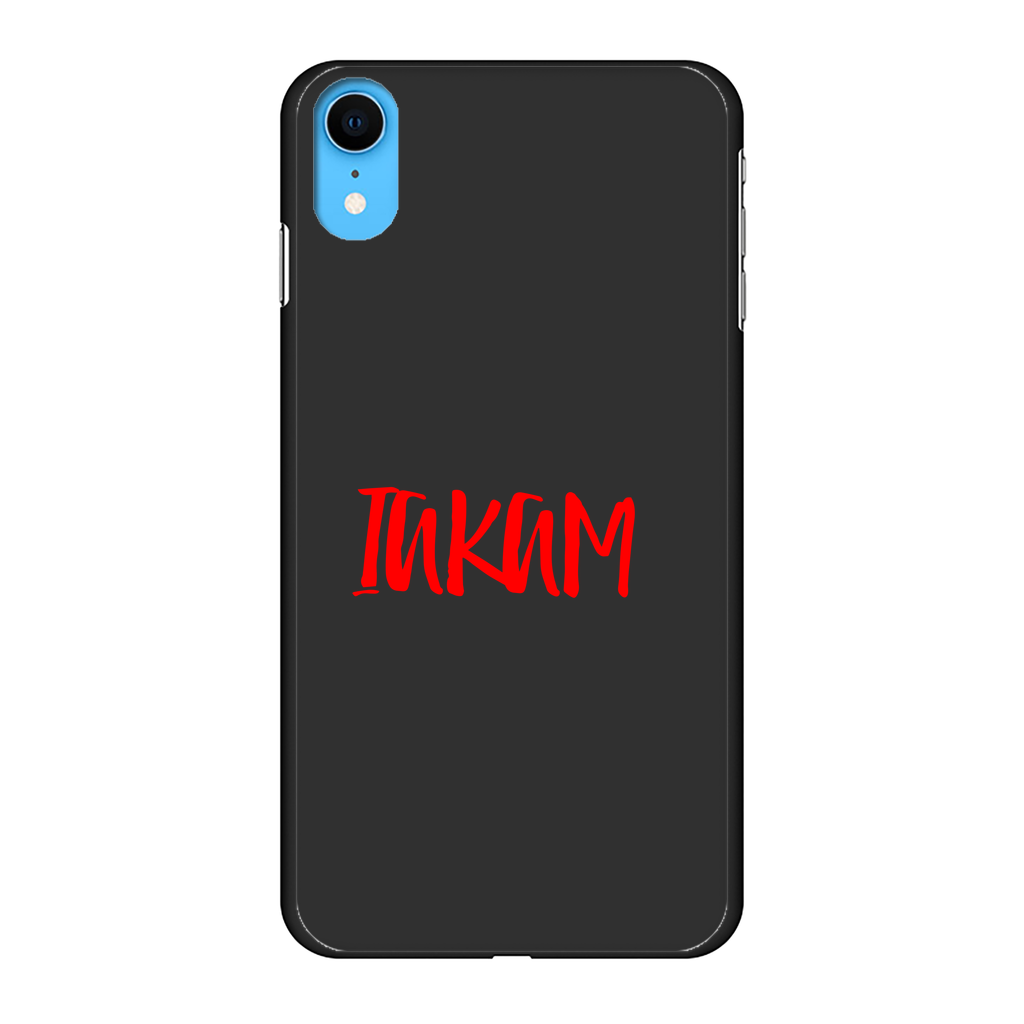 IAKAM Red Back Printed Black Hard Phone Case - IAKAM