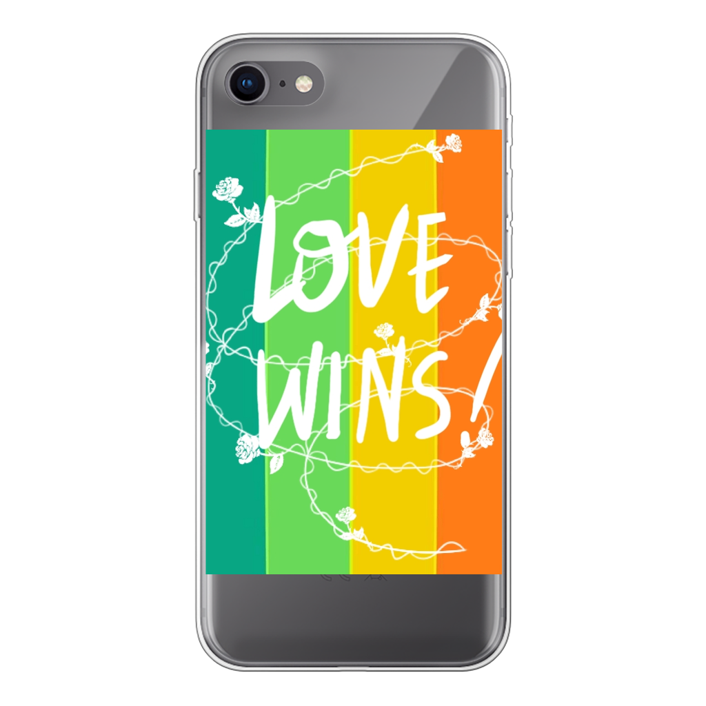 Love Wins Back Printed Transparent Soft Phone Case - IAKAM