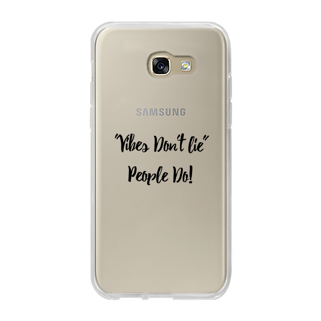 Vibes Don't Lie Back Printed Transparent Soft Phone Case - IAKAM