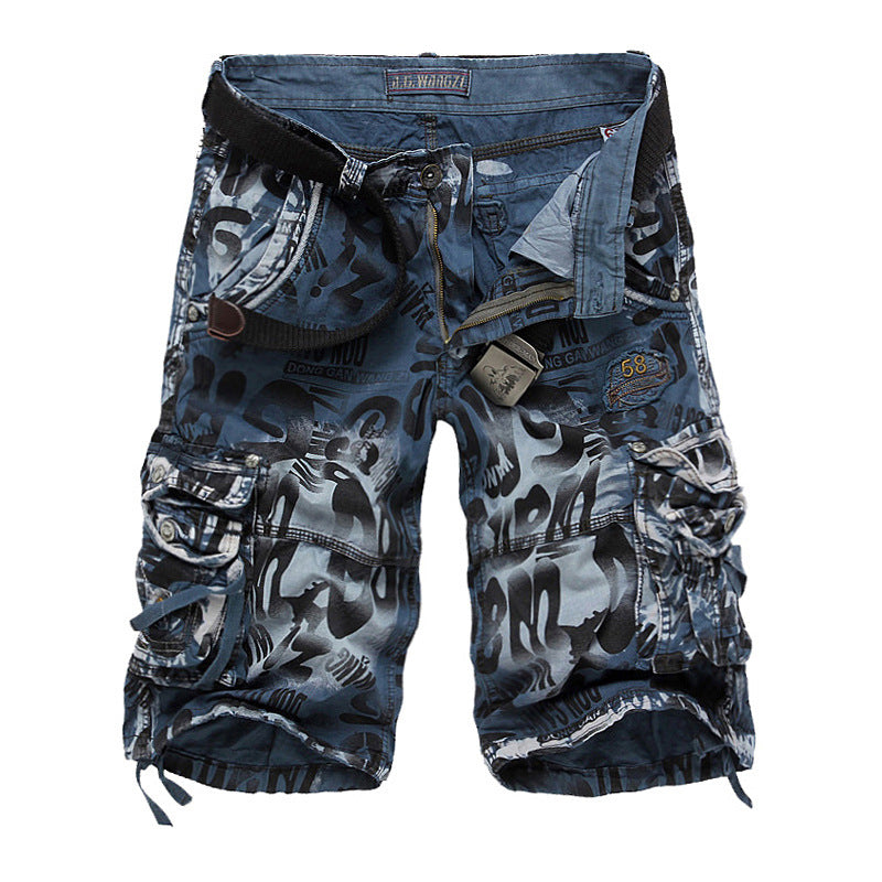 Men's Denim Camouflage Shorts - IAKAM